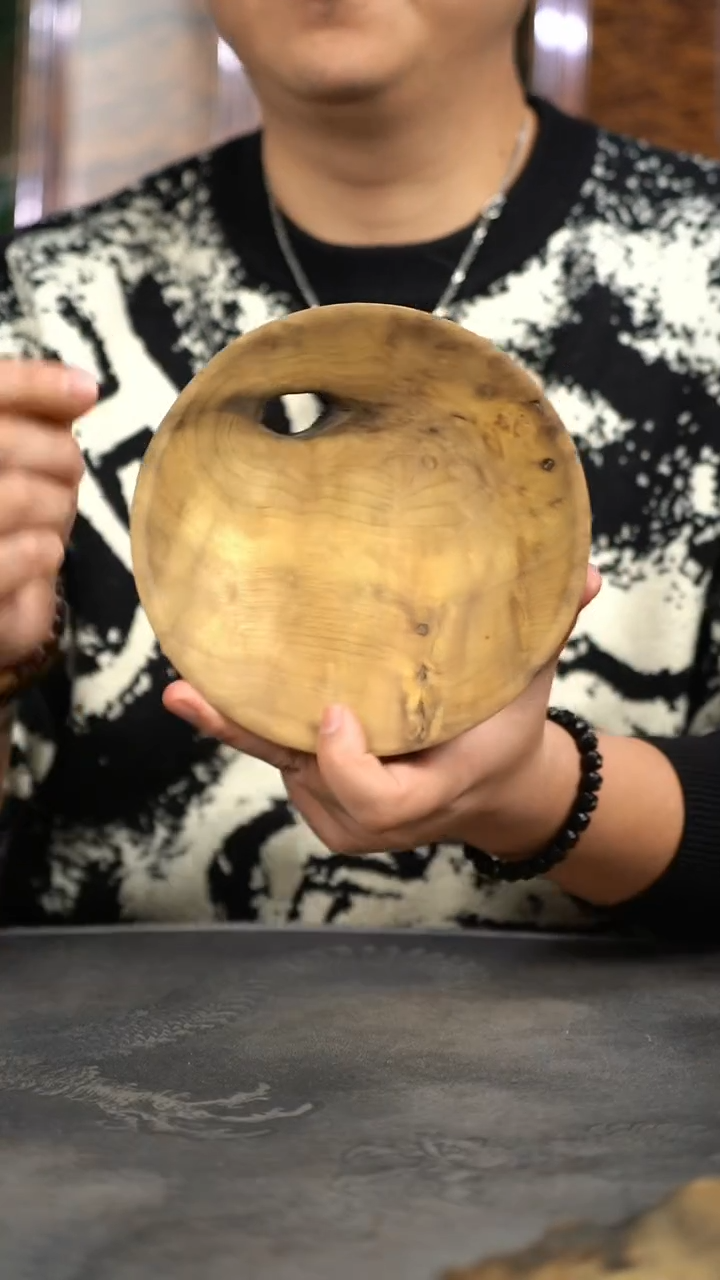 【闪购商品】金丝楠木雕843号阴沉原木手工点心盘