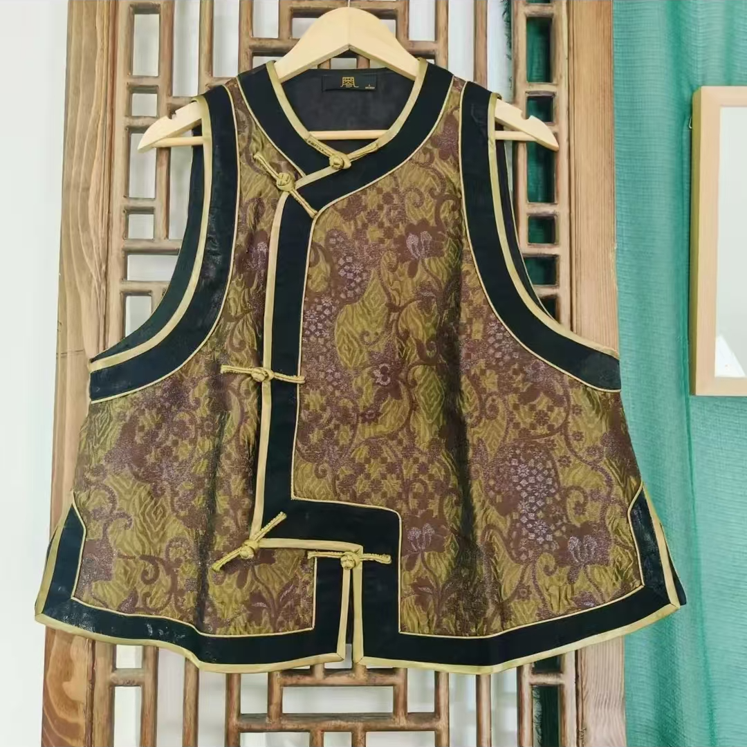 凤徕兮私人订制黄底提花马甲HM101033-3