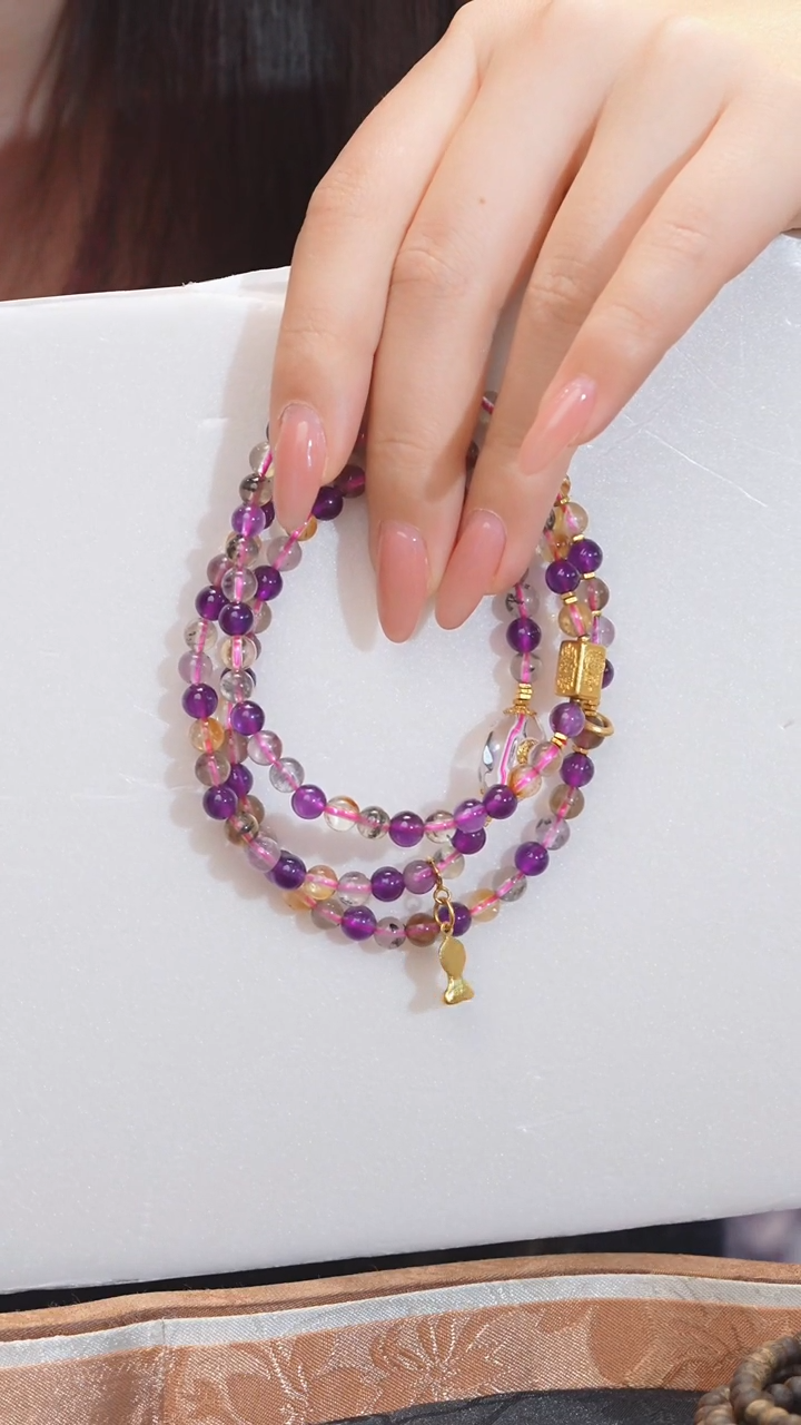 【闪购商品】水晶手串未镶嵌多样性发 卡5-6@@P9625