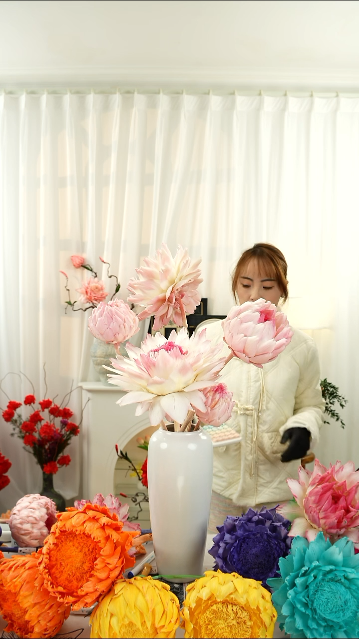 永生花  霸王花 个头 【桃夭】  A249
