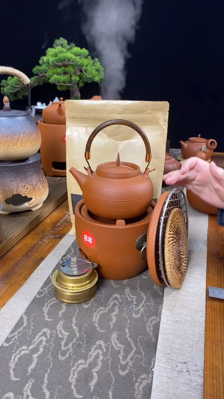 【闪购商品】炭炉+提壶+酒精灯+底座+壶垫+烤网+碳