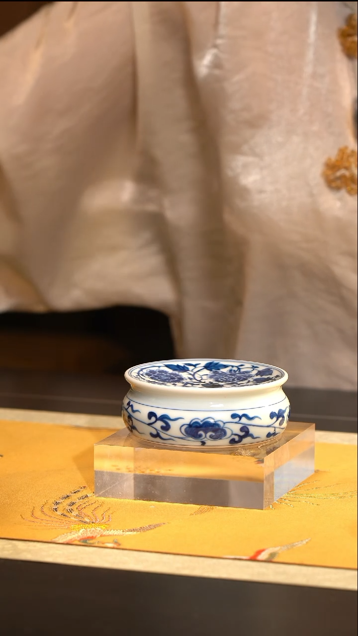 L红丰窑四相牡丹盖置