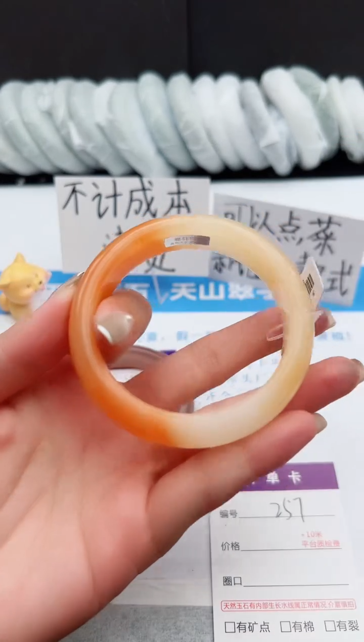 【闪购商品】石英质玉手镯未镶嵌257-H58.5