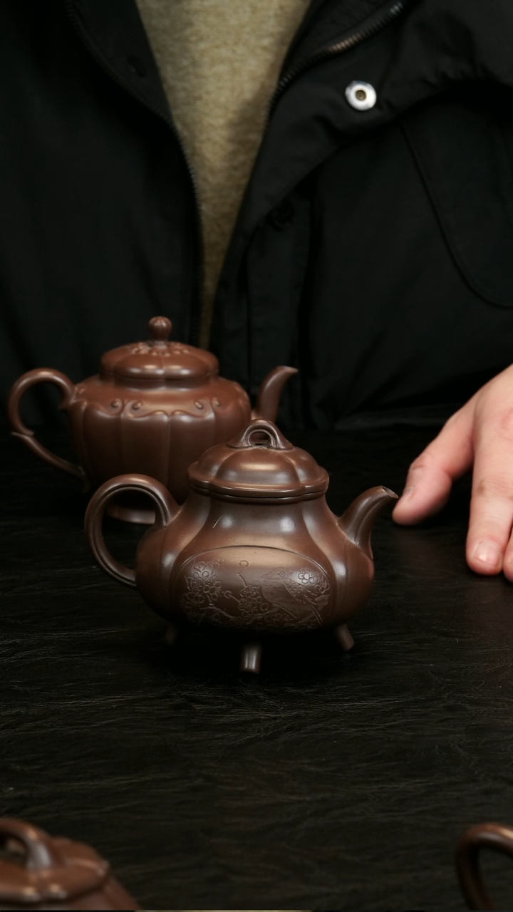 【闪购商品】紫砂茶壶两个锦文壶