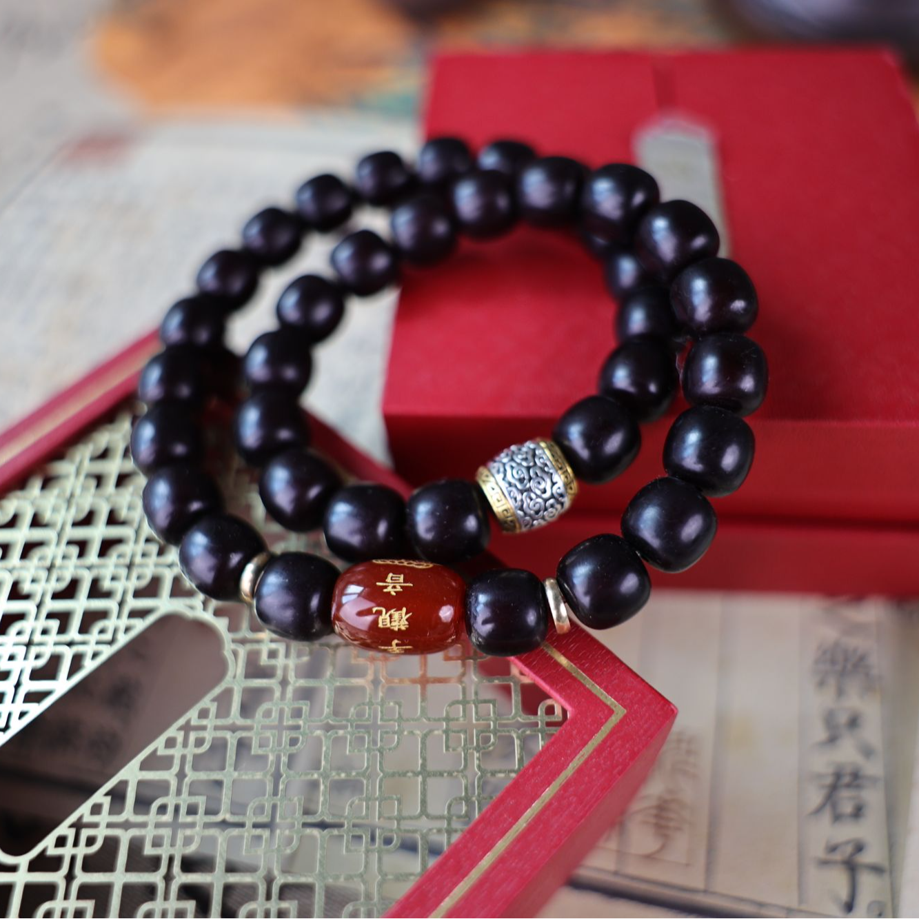 【十二生肖】12MM红玛瑙手串十年进口溏心老料菩提双圈手链