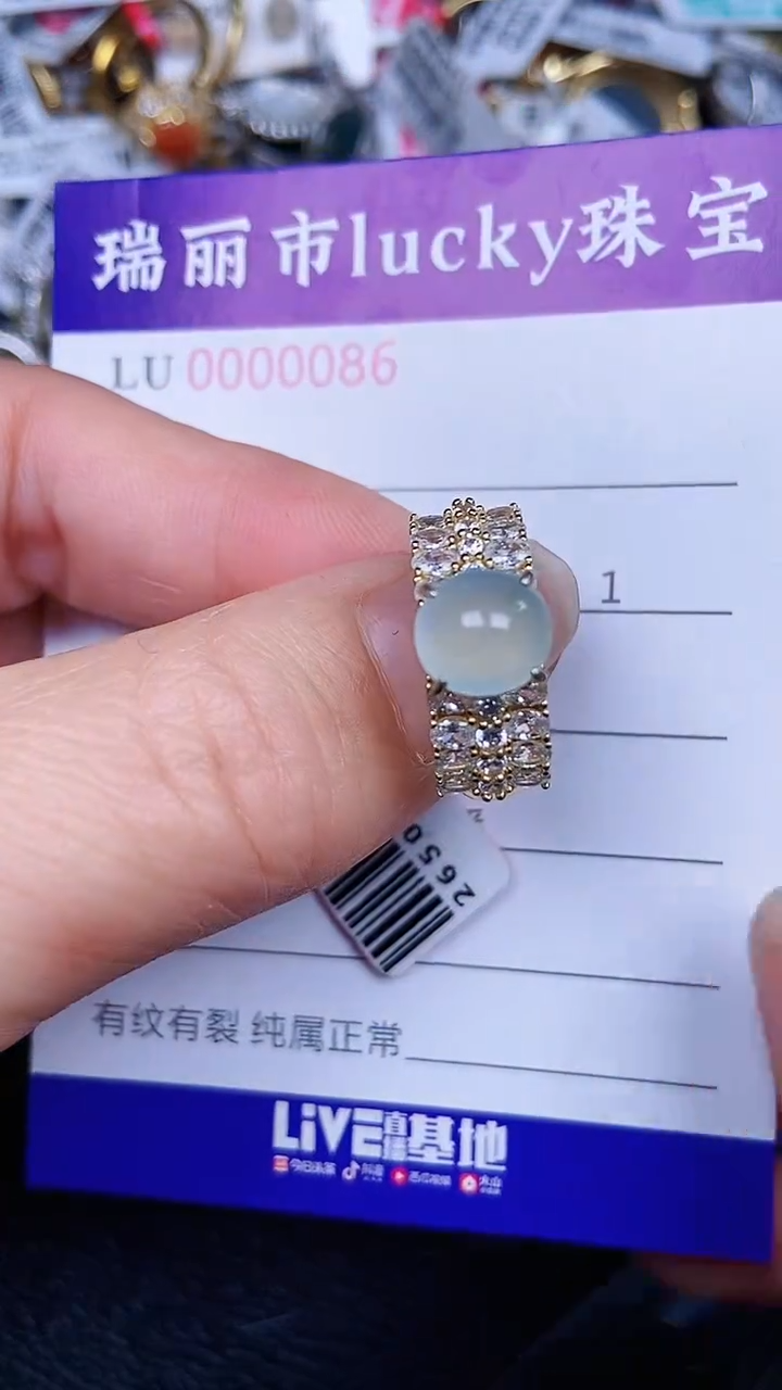 颈饰银S925镶嵌翡翠0086