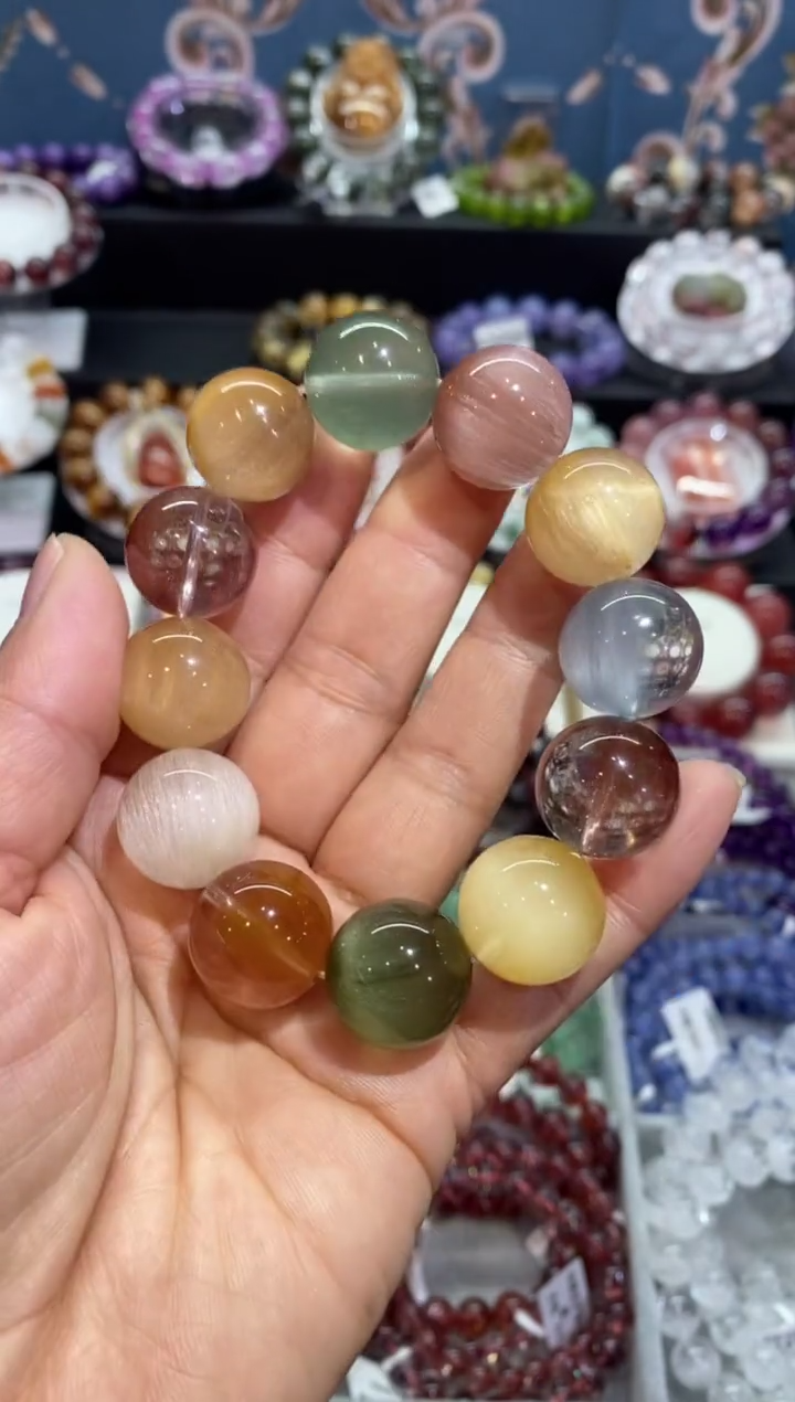 【闪购商品】水晶手串未镶嵌冰糖猫眼兔毛