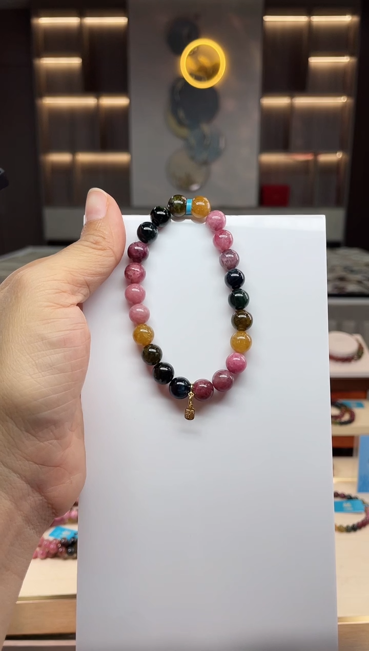 单圈手串未镶嵌碧玺（多样性发一条）Q