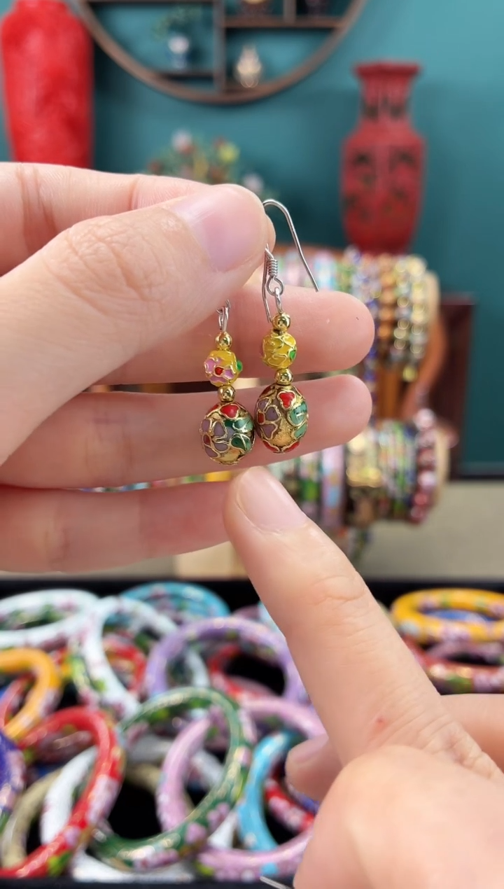 景泰蓝非遗手工耳环