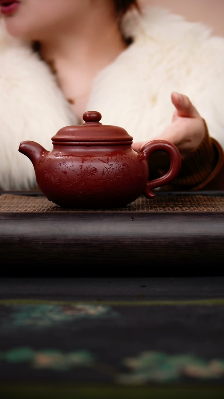 茶壶紫砂仿古 龙血砂 