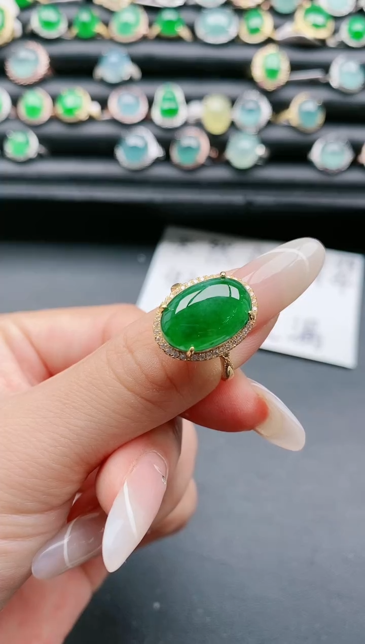 【闪购商品】翡翠戒指银S925镶嵌1111111