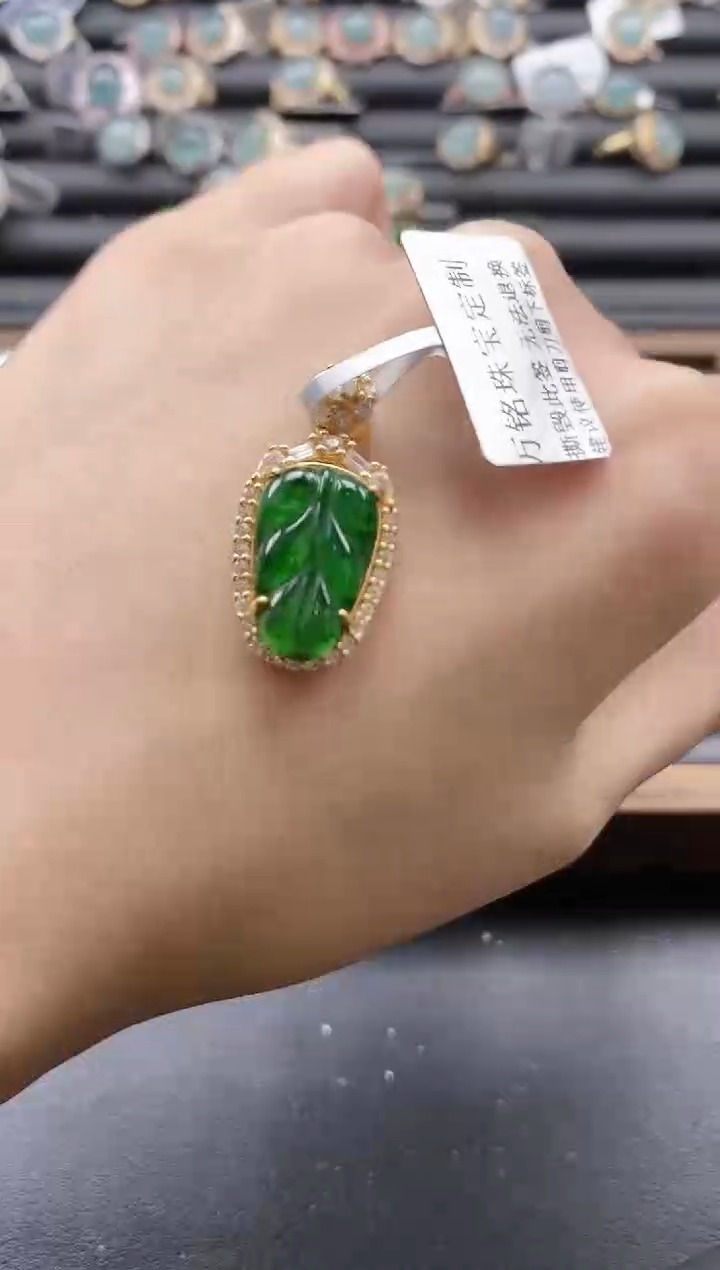 【闪购商品】翡翠戒指银S925镶嵌51511