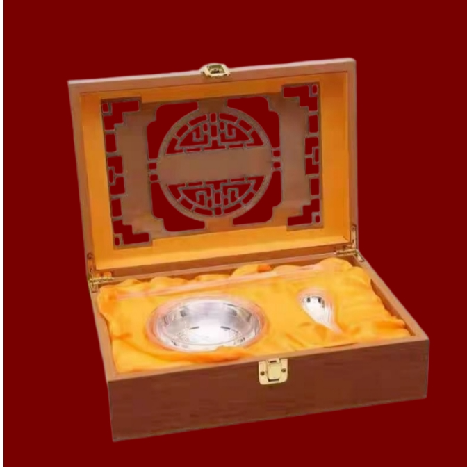 925银银制品 五福临门摆件