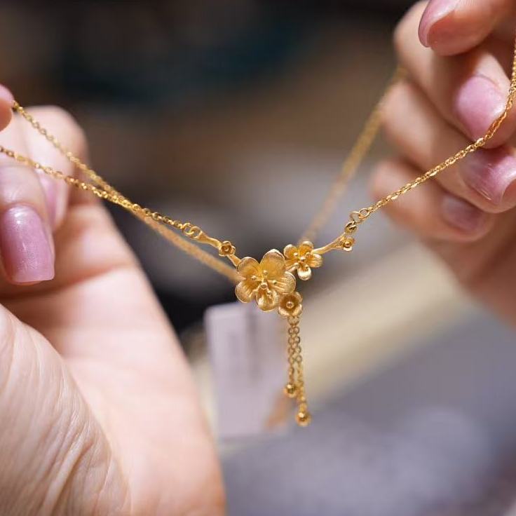 【巧玲专属】足金999繁花项链 经典时尚百搭 6.96