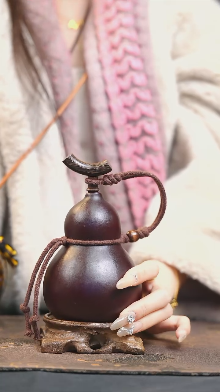 【闪购商品】XS370大漆酒葫芦不包手串及旋转底座