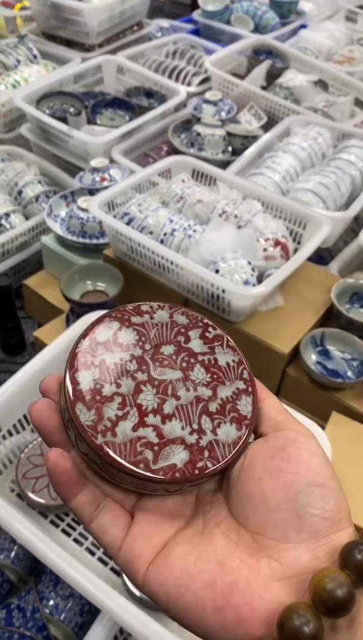 摆件陶景德陶瓷茶具盖置