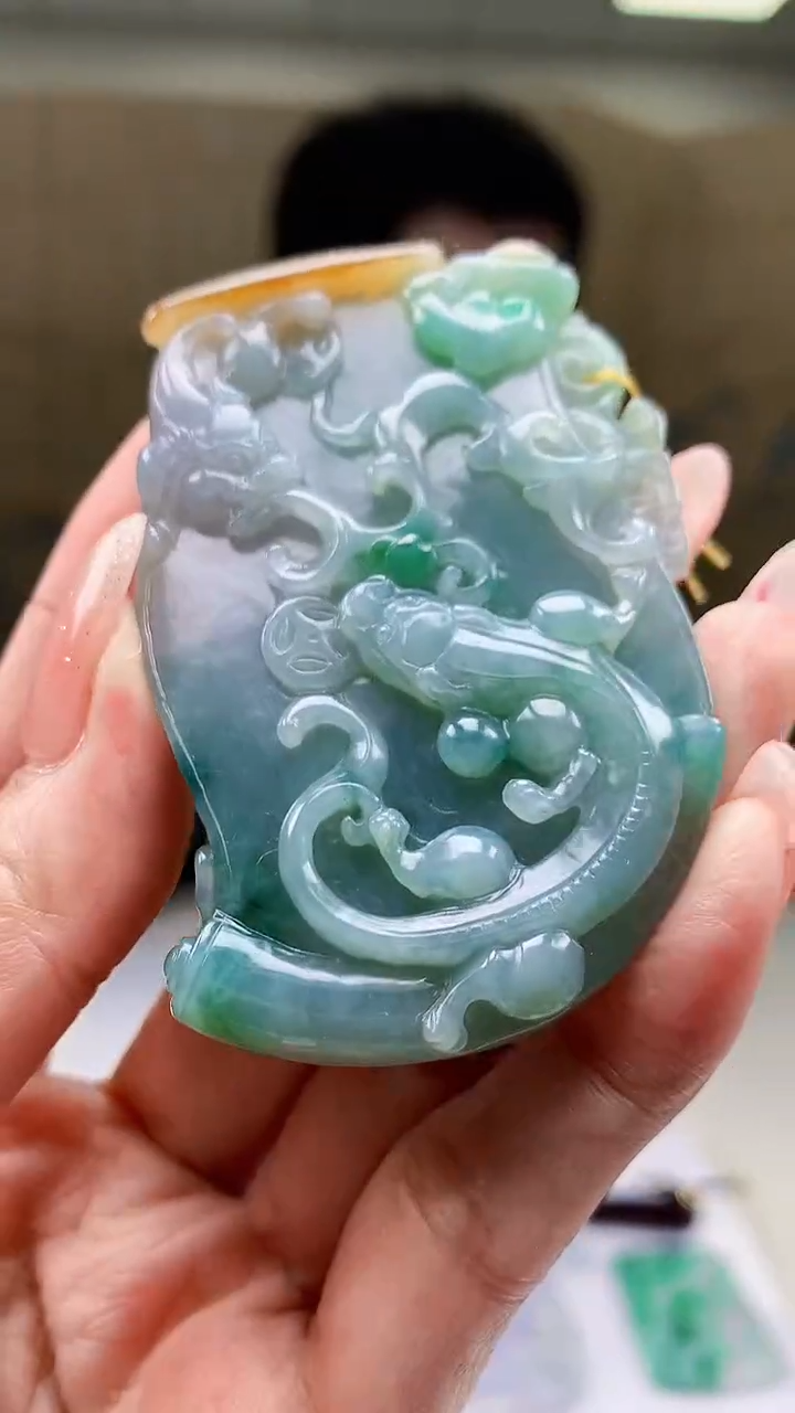 【闪购商品】定制翡翠未镶嵌5153MM-毛货挂件50