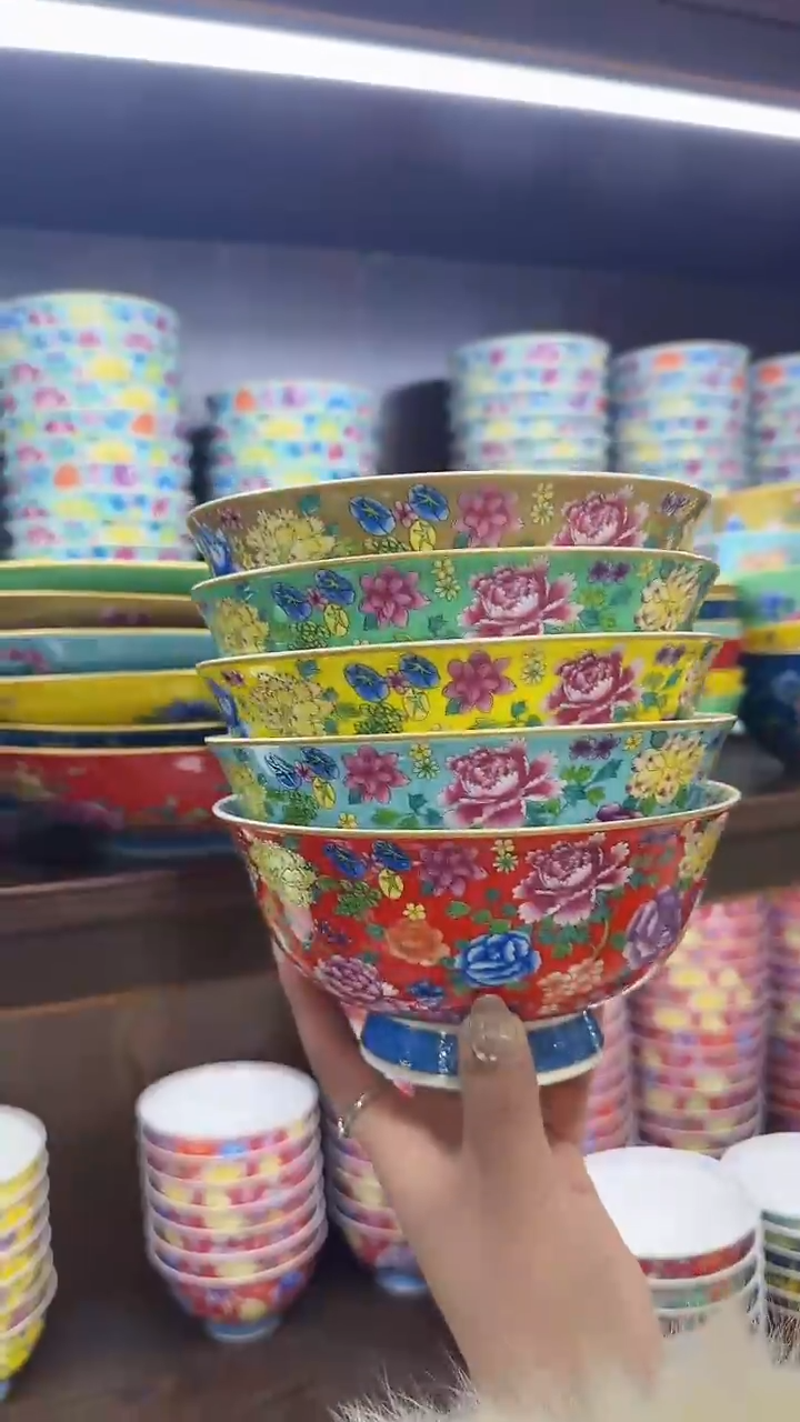 【闪购商品】瓷片6英寸面碗5个 景德镇陶瓷【秦坊】