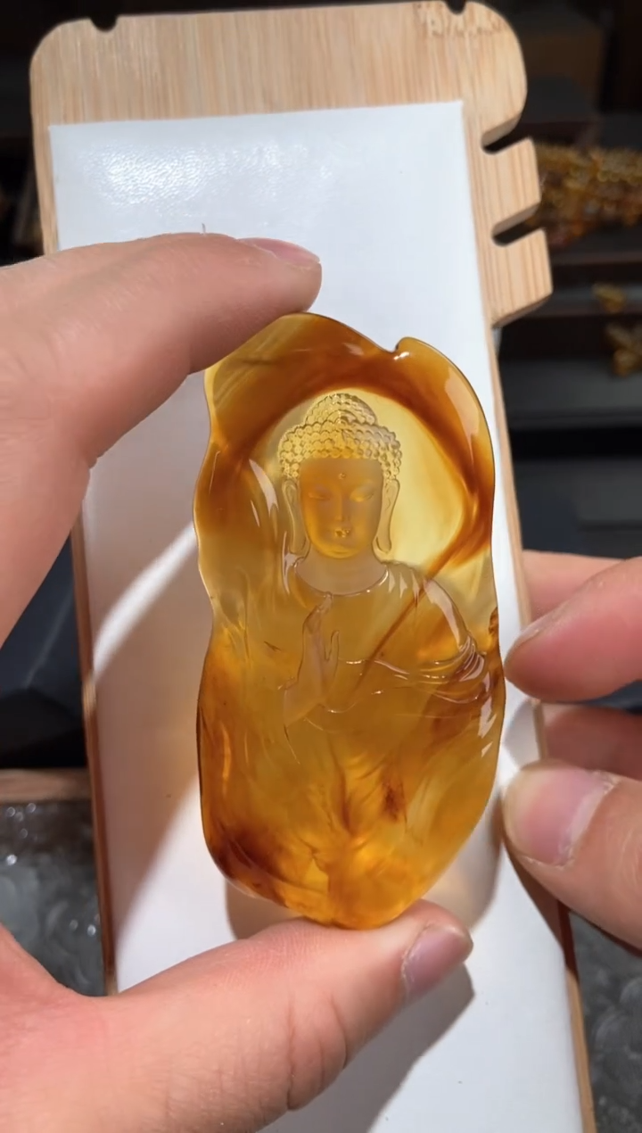 【闪购商品】琥珀颈饰未镶嵌阿弥陀佛