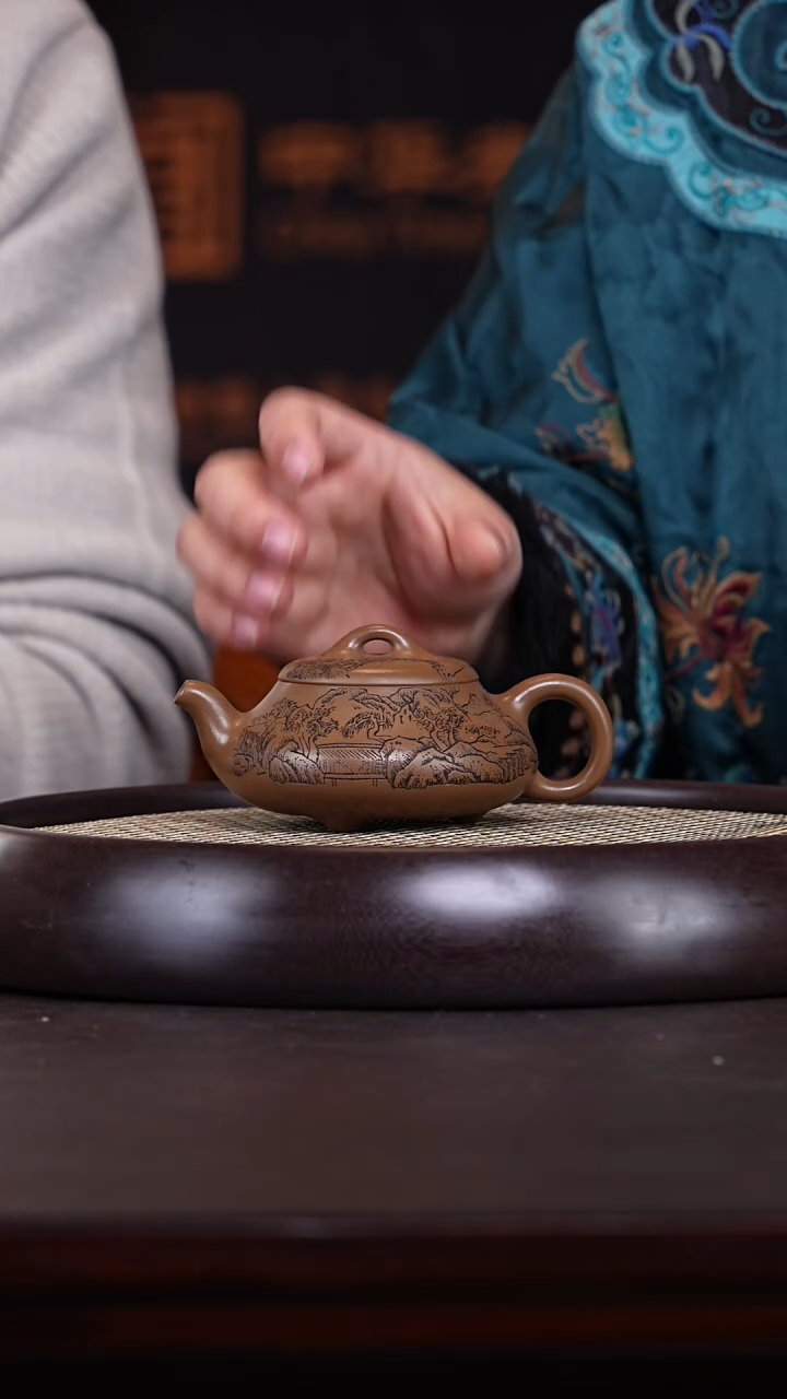 【闪购商品】紫砂茶壶张赦棠20-35 石瓢230c