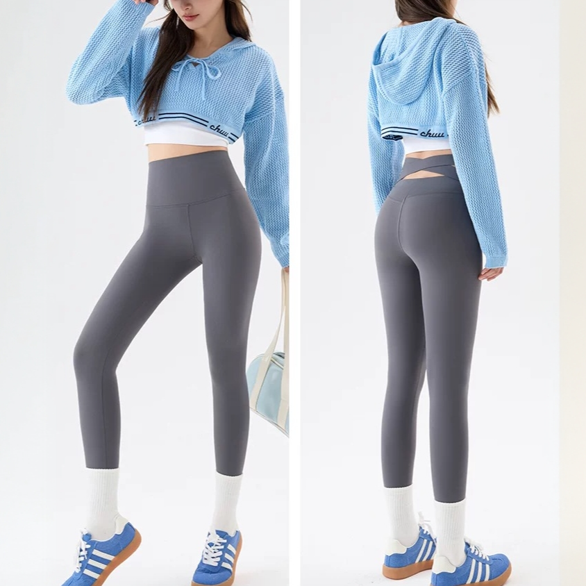 【交叉蚂蚁腰】鲨鱼裤夏季高腰瑜伽裤百搭芭比裤