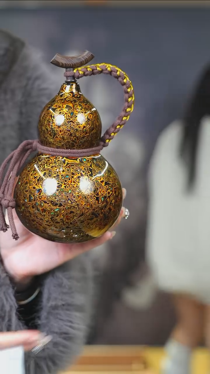 【闪购商品】XD190漆艺酒葫芦不包手串及旋转底座