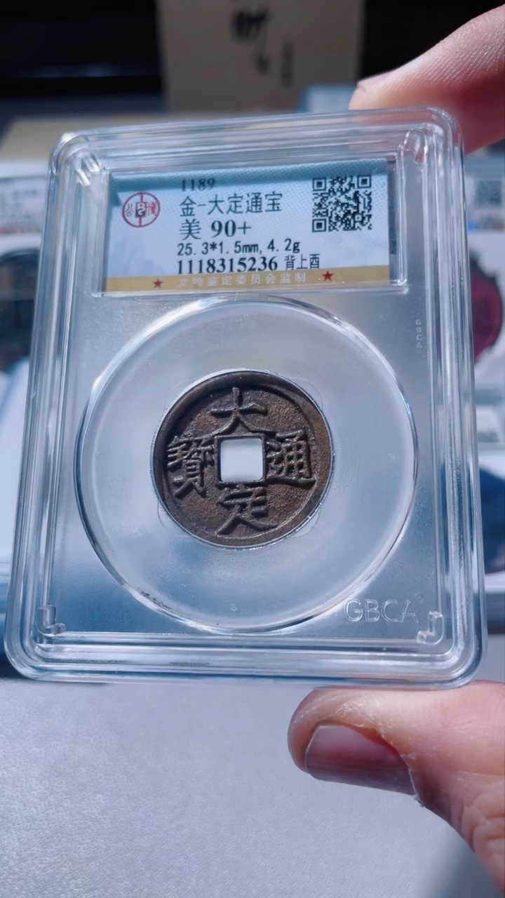 【闪购商品】铜古钱币大定背上酉90+分5236