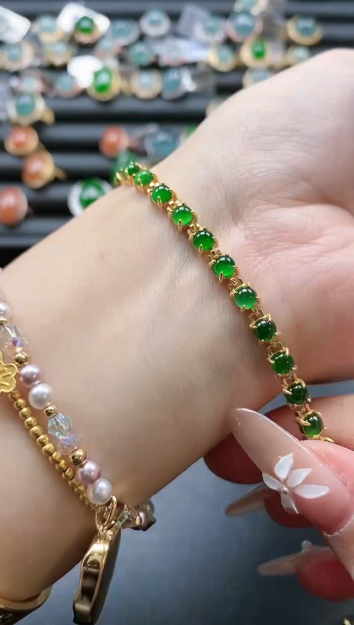 【闪购商品】翡翠戒指银S925镶嵌51511-5