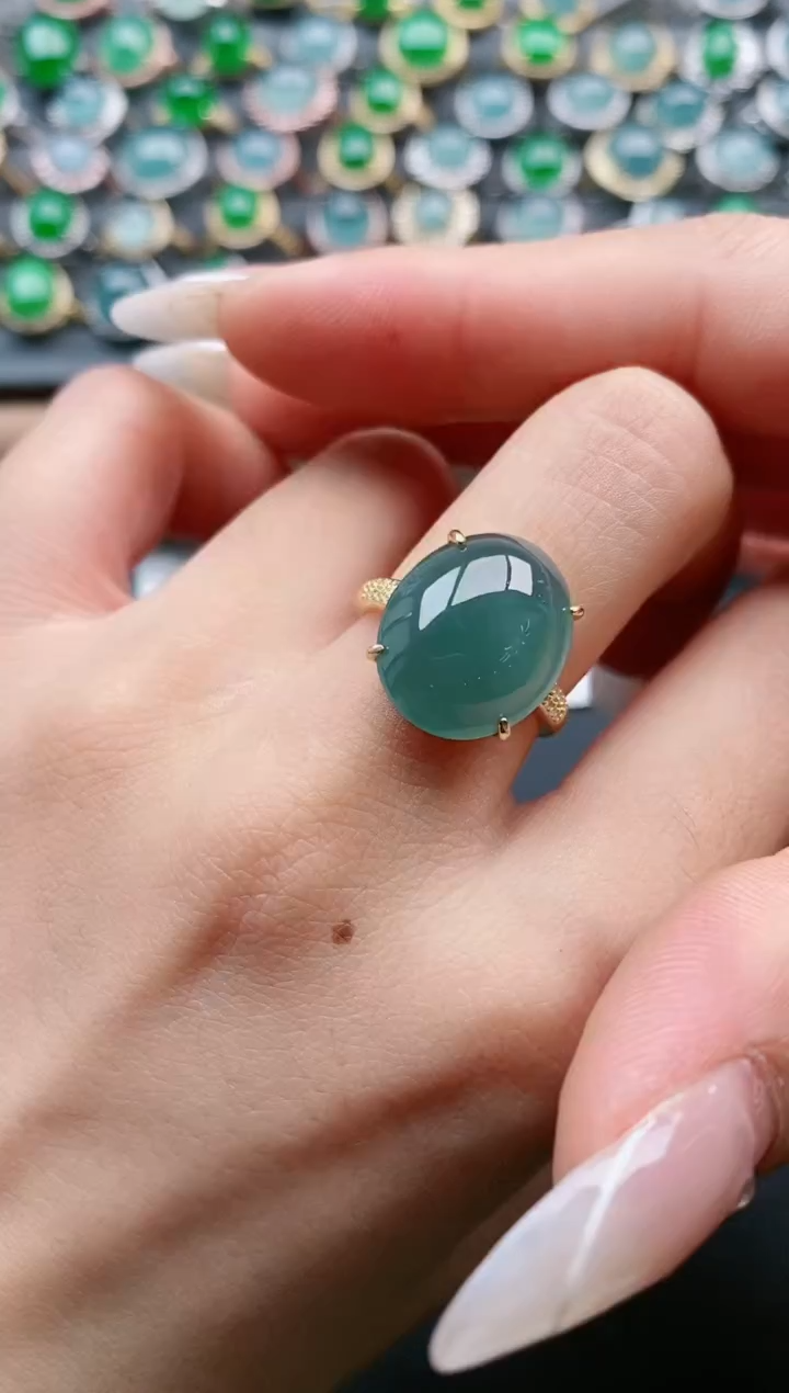 【闪购商品】翡翠戒指银S925镶嵌1111111