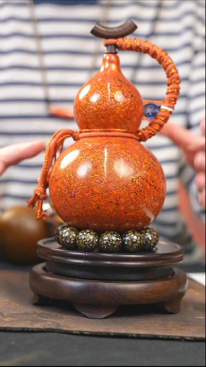 【闪购商品】YJ203漆艺酒葫芦不包手串及旋转底座