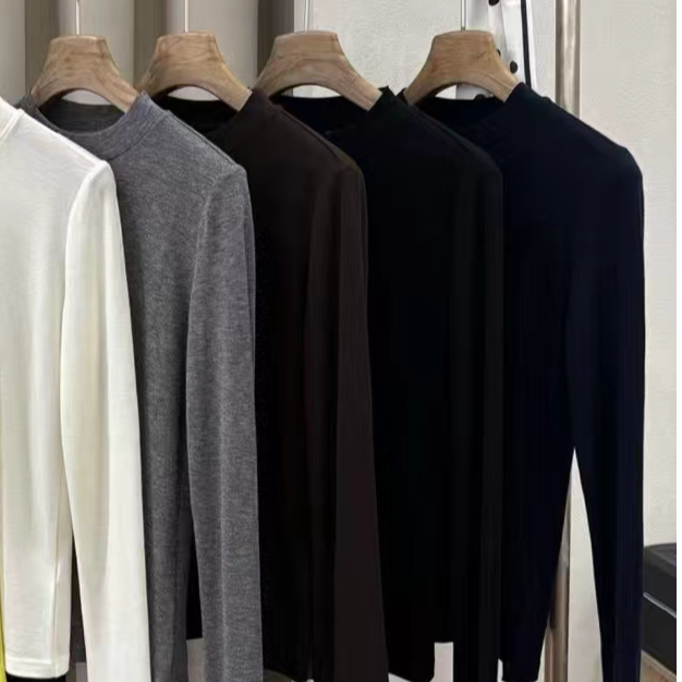 羊毛打底衫保暖舒适柔软长袖T恤3821