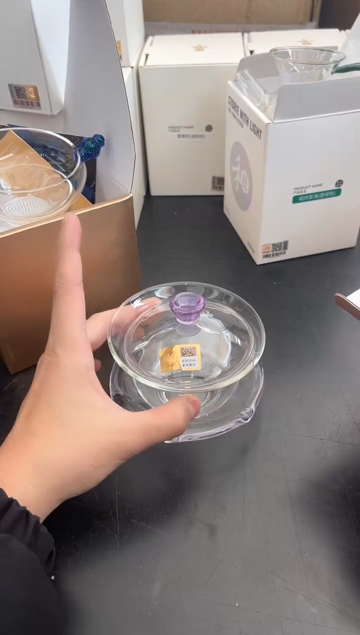 【闪购商品】禾器/禅语盖碗/浅紫