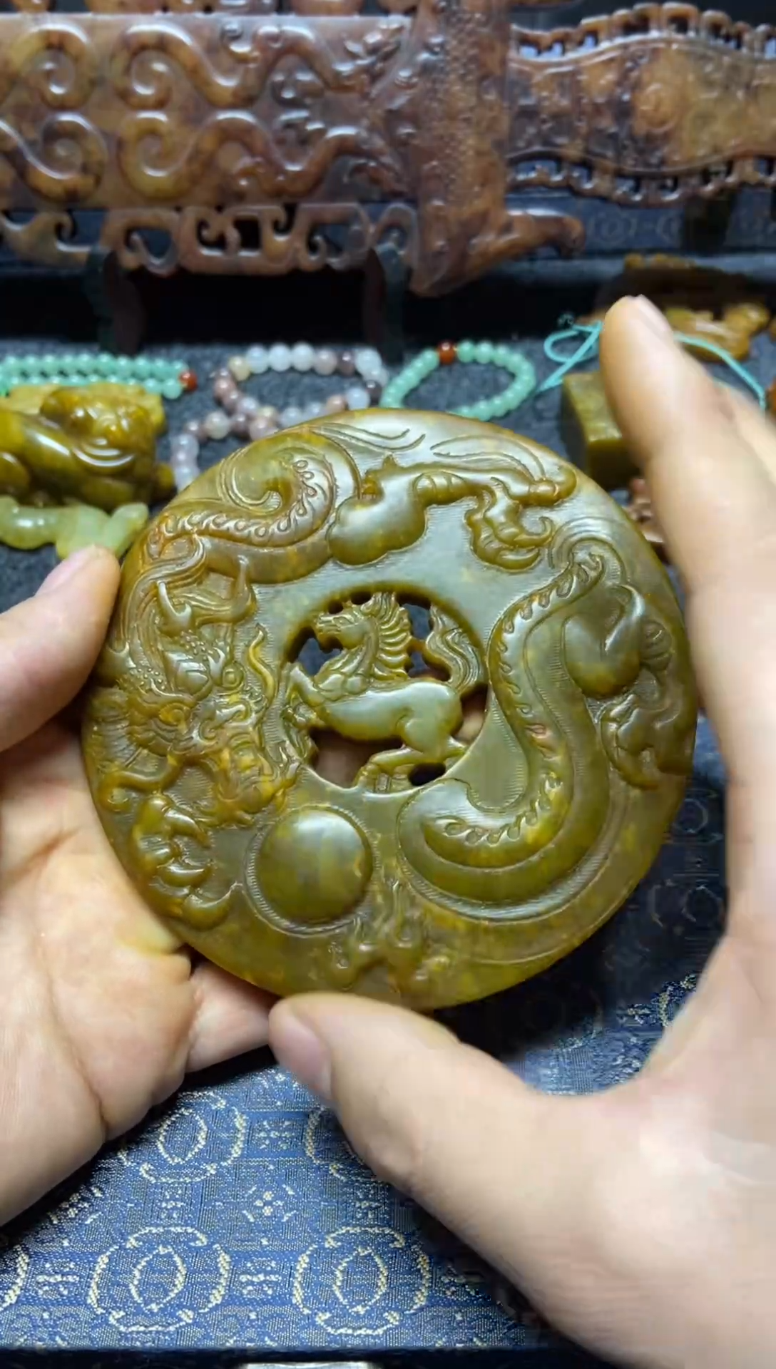 未镶嵌蛇纹石玉吊坠(不含链)玉溯阁直播间专用链接