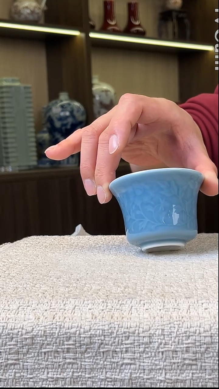 瓷片景德镇毛仔柴窑杯