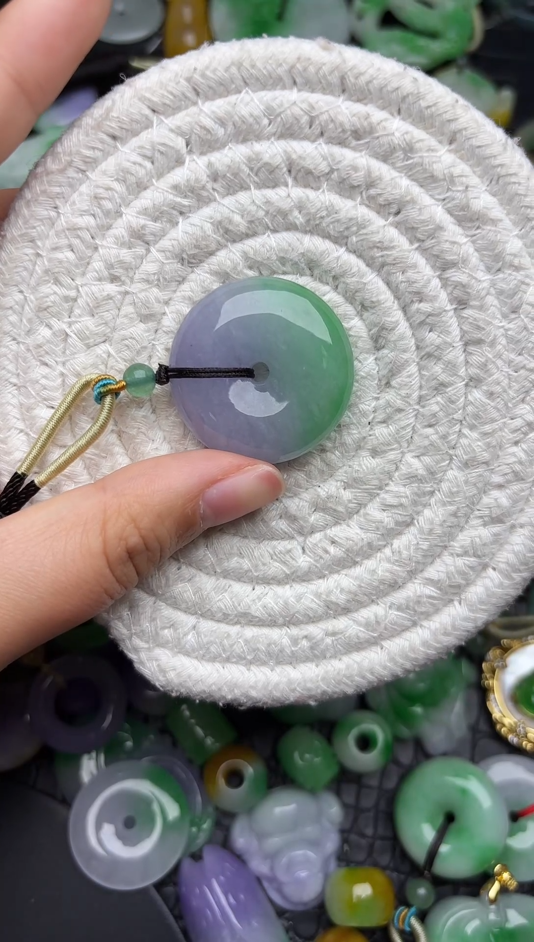 颈饰未镶嵌翡翠缅甸翡翠吊坠