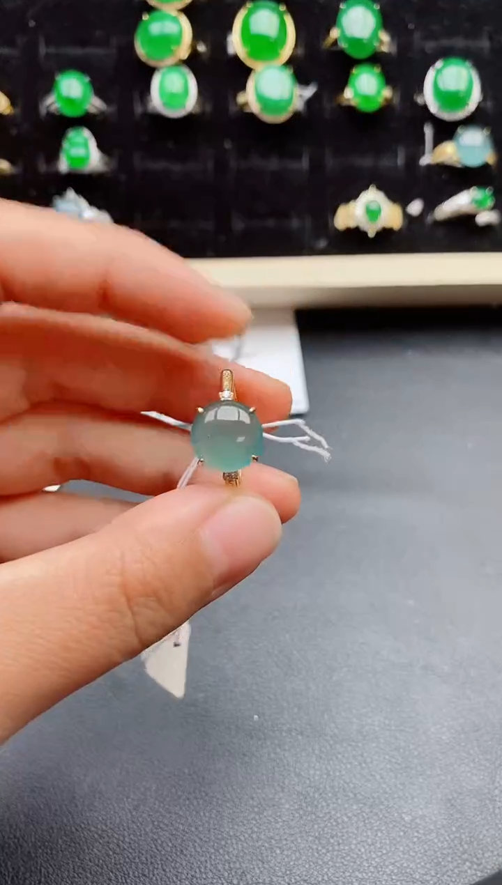 【闪购商品】翡翠戒指银S925镶嵌12122