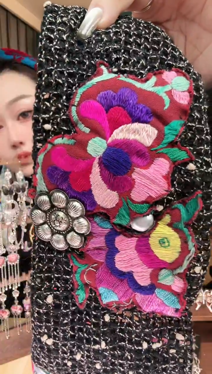 刺绣绣****化纯手工民族风刺绣发带