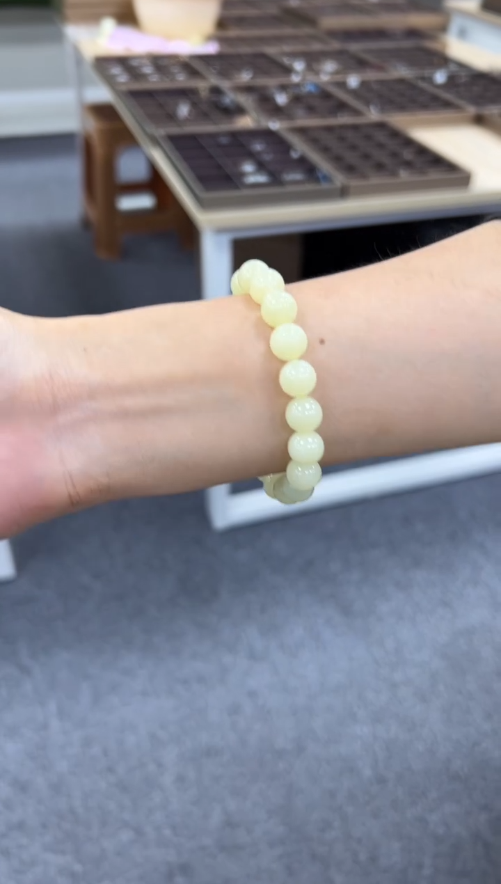 颈饰未镶嵌和田玉黄玉手串