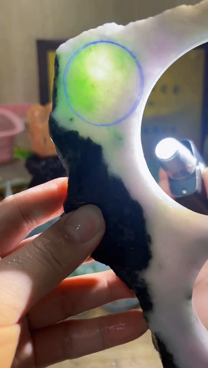 翡翠挂件未镶嵌A货常星2413