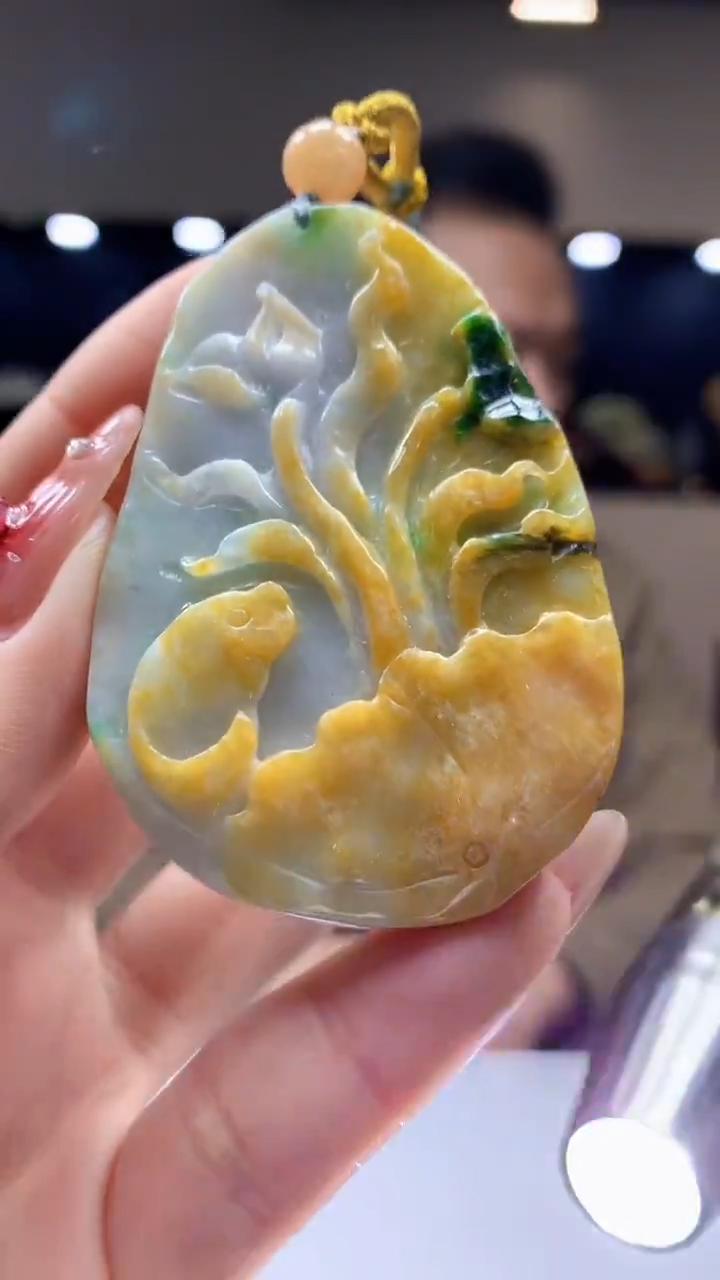 【闪购商品】定制翡翠未镶嵌1030ry-毛货挂件17