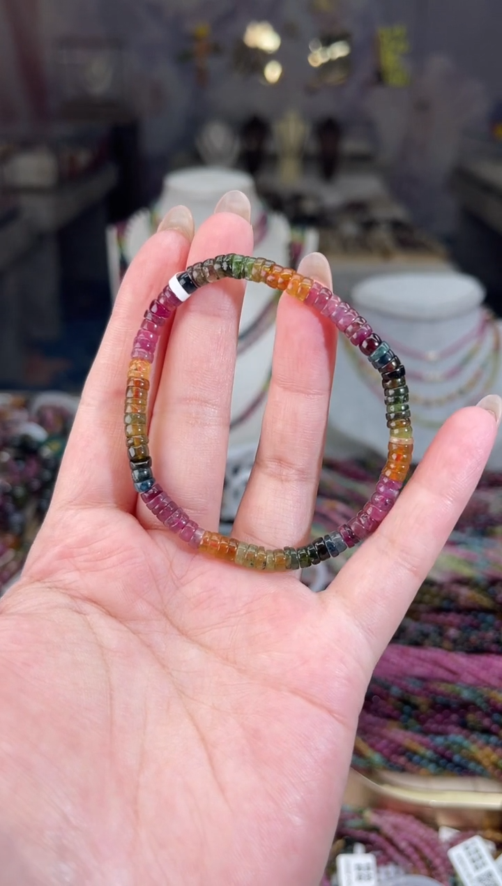 /未镶嵌碧玺碧玺算盘叠珠多样性发货