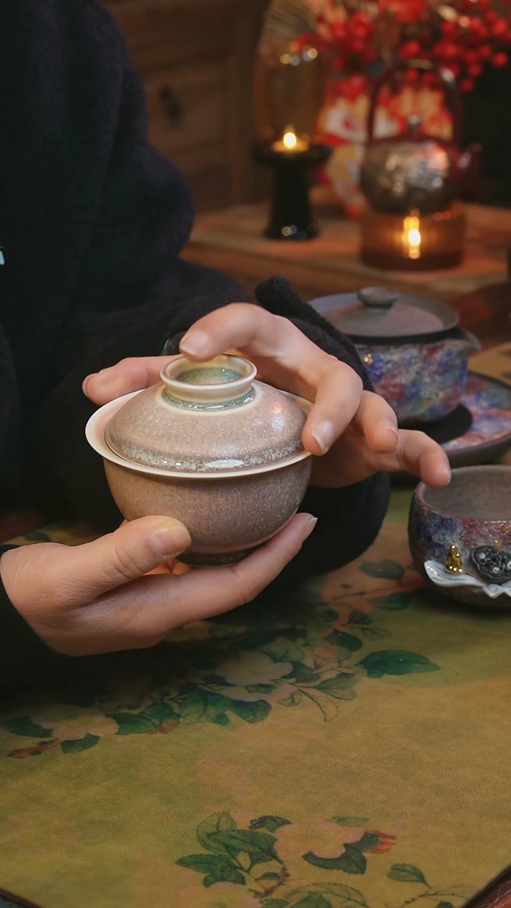 【闪购商品】瓷片盖碗--------------