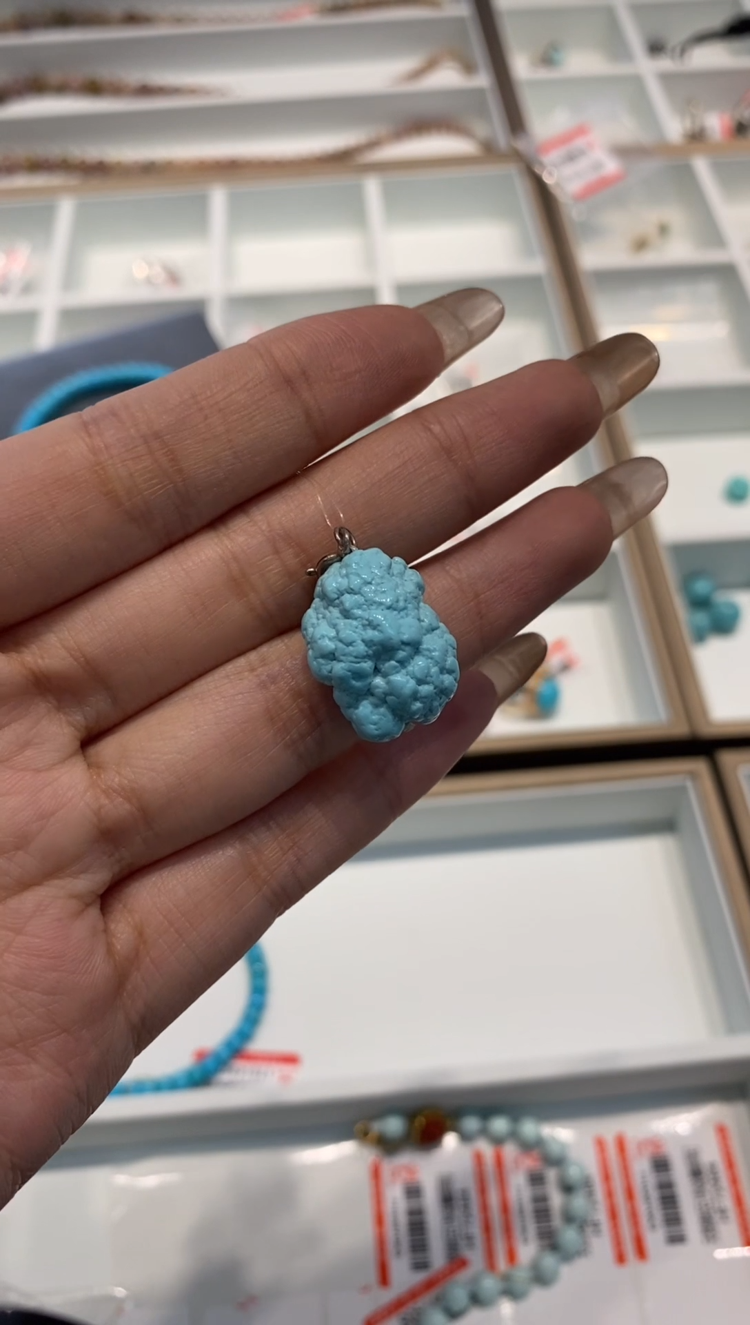 【闪购商品】绿松石颈饰银S925镶嵌吊坠