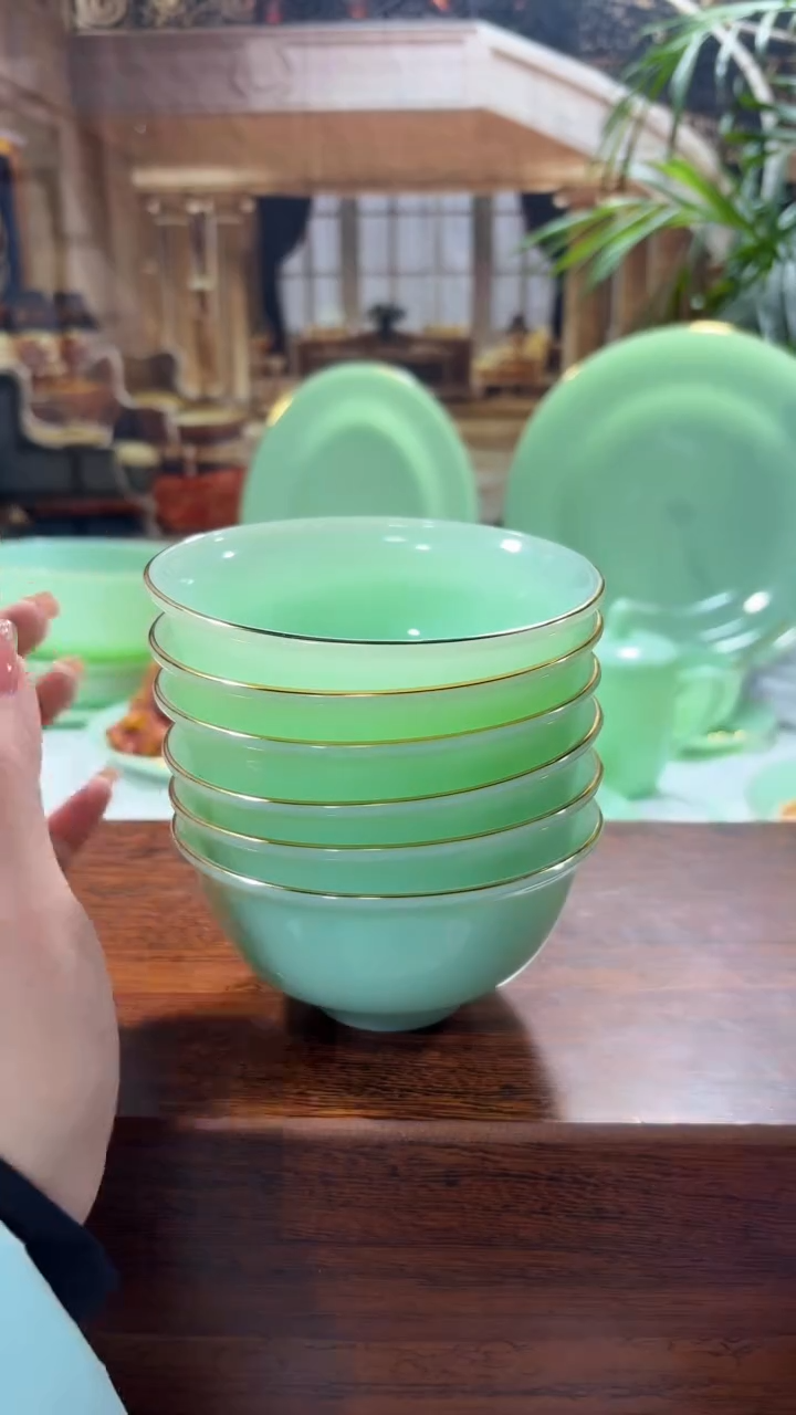 【闪购商品】0... 4.5英寸玉瓷碗6个口径11.5厘米 