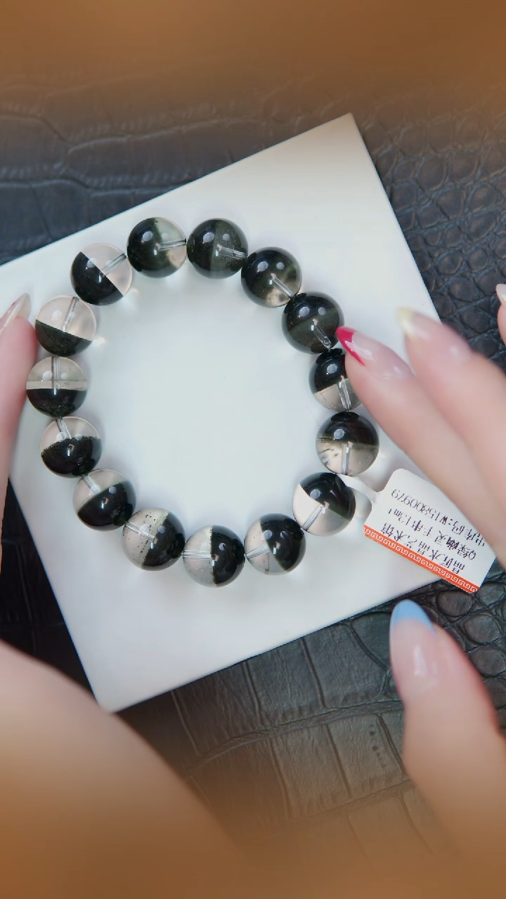 水晶手串未镶嵌绿幽灵手串13m+ JP50695 