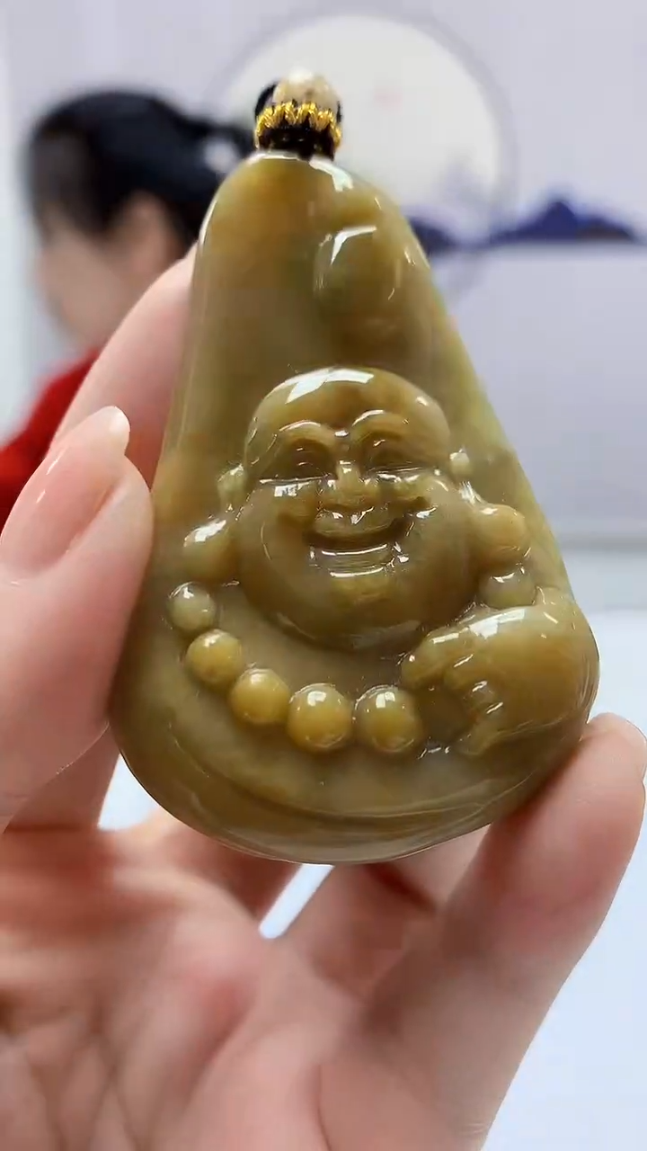 【闪购商品】定制翡翠未镶嵌4902ms-毛货佛公229