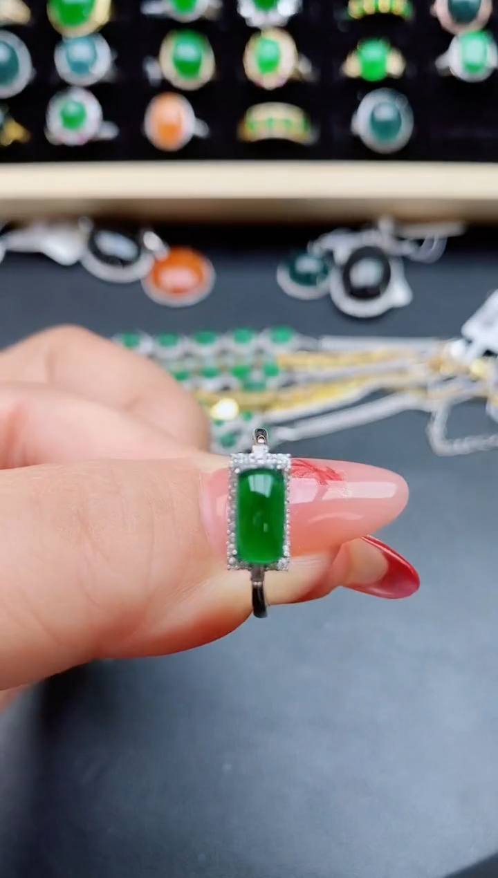 【闪购商品】翡翠戒指银S925镶嵌321321