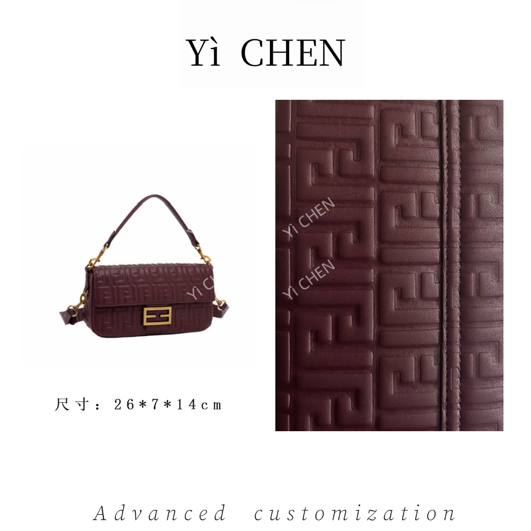 【Yì CHEN】QYX-9988-西拉酒红  简约时尚女士新款轻奢单肩斜跨包