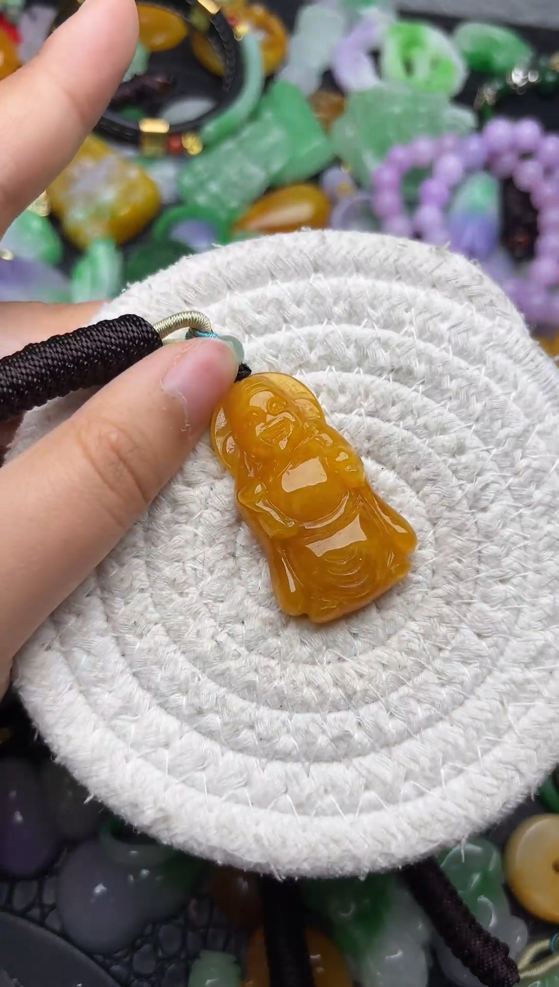 颈饰未镶嵌翡翠缅甸翡翠吊坠