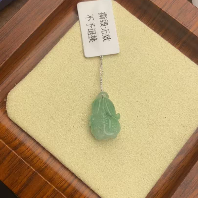 天然缅甸翡翠白菜